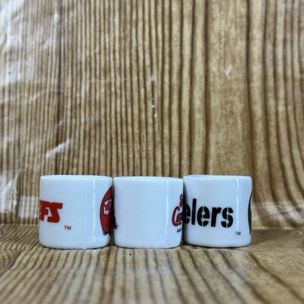NFL Football Teams Mini Miniature Ceramic‎ Coffee Mugs Team Logo Cups Lot Of 9
